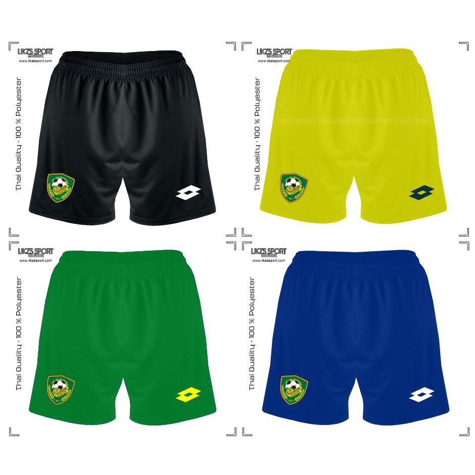 Qc Seluar Pendek Kedah FC Football Short Thai Quality Futsal Bolasepak Training Pants โพลีเอสเตอร์