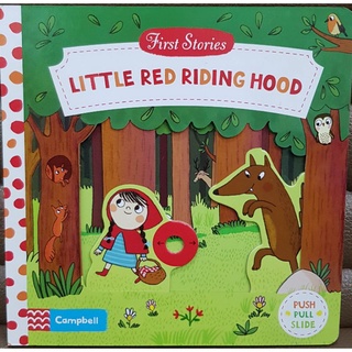 Red Riding  Hood (push pull slide board book) สำหรับ1+ ของแท้นำเข้าจากประเทศอังกฤษ