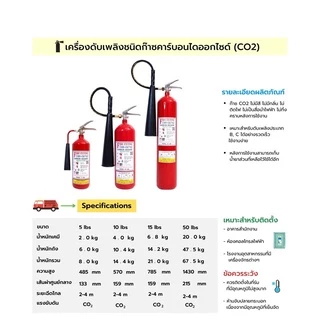 ถังดับเพลิงชนิดก๊าซคาร์บอนไดออกไซด์ (CO2)