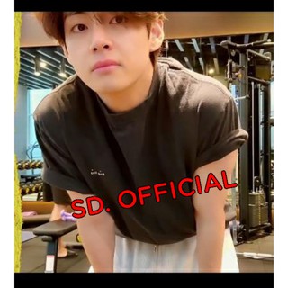 เสื้อยืด พิมพ์ลายโลโก้ BTS Kim Taehyung Big Hit