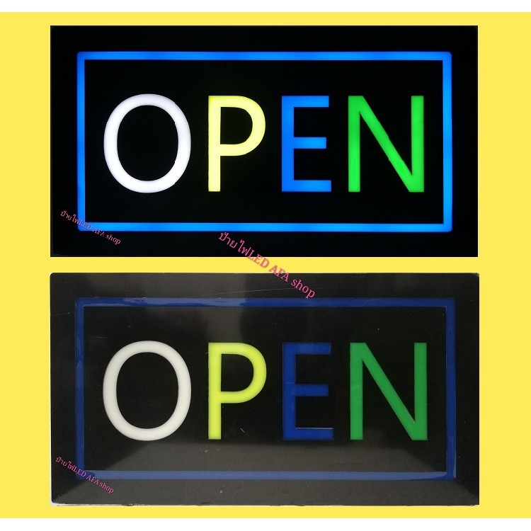 ป้ายไฟLED OPEN  เปิด ป้ายไฟLED OPEN WELCOME กันนํ้าได้