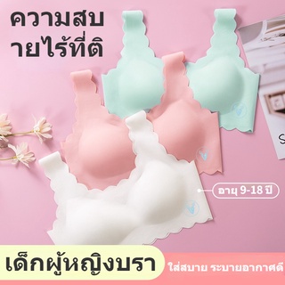 【 สินค้าในสต็อก】ชุดชั้นในเด็ก ，สปอร์ตบราเด็ก นุ่มสบายระบายอากาศได้ดี，เสื้อชั้นในเด็กผู้หญิง เหมาะสำหรับ 8 -16 ปี，เสื้อกล้ามเด็กผู้หญิง เหมาะสำหรับนักเรียน นักเรียนมัธยมต้นและมัธยมปล，เสื้อซับใน เด็ก หญิง Girls underwear The first bra seamless underwear