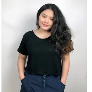 🔥 ยืดเอวลอย ไซส์ XXL 🔥เสื้อยืดครอปสาวอวบ อก 40-74 นิ้ว พลัสไซส์ ครอปคนอ้วน CHOTYSHOP SLX croptop