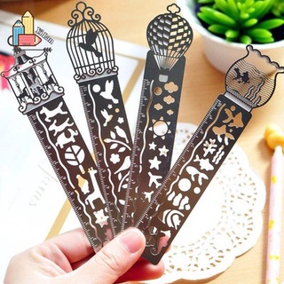 Yilan ไม้บรรทัดโลหะกลวง ที่คั่นหนังสือ เครื่องเขียน เรียบง่า…