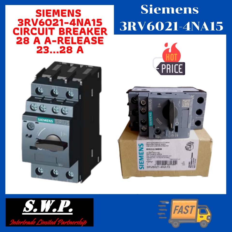 Siemens 3RV6021-4NA15 Circuit breaker 28 A A-release 23...28 A