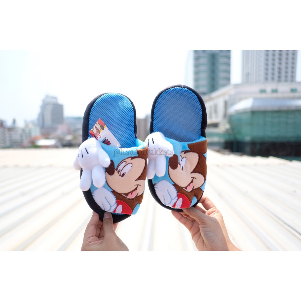 รองเท้าใส่ในบ้าน พื้นหนา 3D Mickey Mouse มิกกี้เม้าส์ & Minnie มินนี่เม้าส์ & Donald Duck โดนัลดั๊ก & Daisy เดซี่ดั๊ก