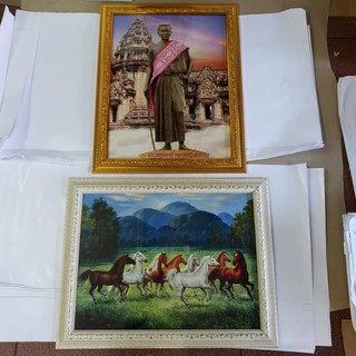 (ได้ 2 บาน) กรอบรูปกระจก ท้าวสุรนารี ม้า8ตัว แต่งร้านค้า บ้าน เสริมฮวงจุ้ย ของขวัญ ที่ระลึก งานขึ้นบ้านใหม่ เปิดร้านใหม่