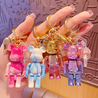 พวงกุญแจ จี้การ์ตูน Bearbrick Gloomy สีสันสดใส สําหรับห้อยกระเป๋า ของขวัญวันเกิด