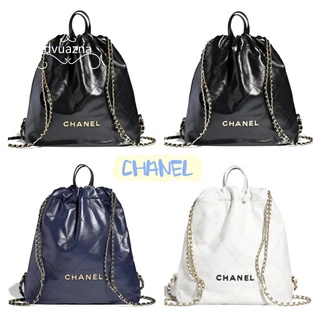 💯ของแท้ CHANEL 22SS ฤดูใบไม้ผลิและฤดูร้อนซีรีส์ 22Bag กระเป๋าเป้สะพายหลังกระเป๋านักเรียน