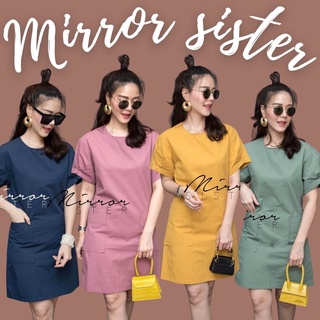 MiRRoRSiSTER’s HakiS BaSiC DReSS เดรสสั้น เดรสทำงาน เดรสคอกลม เดรสเบสิคใส่สบาย ชุดเดรสสั้น