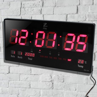   นาฬิกาดิจิตอล PAE-1139 LED DIGITAL CLOCK แขวนผนัง ตั้งโต๊ะ รุ่น PAE-1139-Red-00d-Song