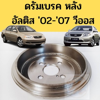 ดรัมเบรคหลัง Toyota Altis 02-07 Vios 03-on / ดรัมพ์เบรค ชามเบรค หลัง โตโยต้า อัลติส 04 วีออส 03 MAKOTO