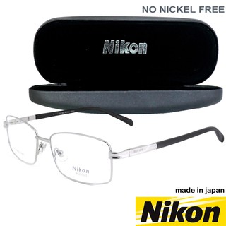 Nikon แว่นตารุ่น 1390 C-3 สีเงิน กรอบเต็ม ขาสปริง วัสดุ สแตนเลส สตีล Eyeglasses ทางร้านเรามีบริการรับตัดเลนส์