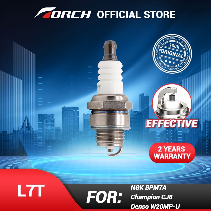 TORETCH หัวเทียน L7T เปลี่ยนสําหรับ NGK BPM7A Brisk P15Y Champion CJ8 Denso W20MP-U