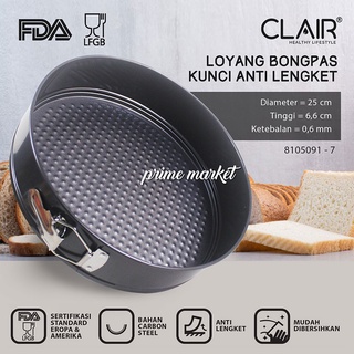 CLAIR Loyang Bolu Bulat Bongpas / Loyang Bongpas Import / Cetakan Kue Bolu Bulat / Round Pan 25 cm (8105091-7)