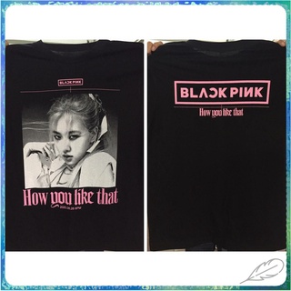 สินค้าขายดีรุ่นใหม่ Rose Blackpink T-shirt เสื้อยืด