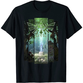 เสื้อยืดผ้าฝ้าย เสื้อยืดคอกลม แขนสั้น ผ้าฝ้าย 100% พิมพ์ลาย Nintendo Zelda Legend Nintendo Zelda สําหรับผู้ชาย