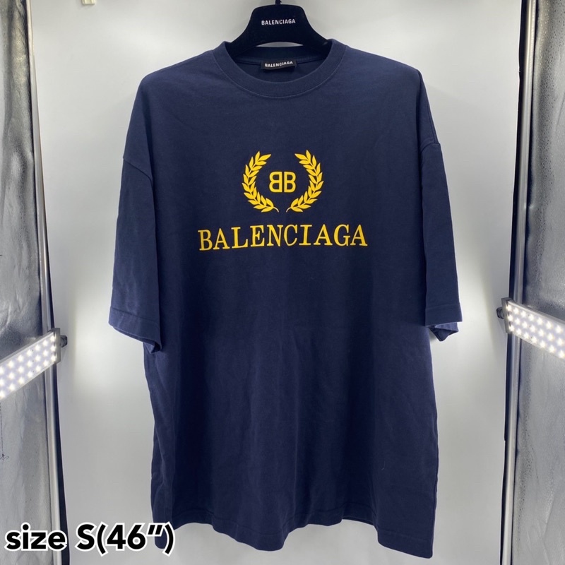SALE!! Balenciaga Tee t-shirt bb logo เสื้อ เสื้อยืด unisex บาเลนเซียก้า oversize ของแท้ ส่งฟรี EMS ทั้งร้าน