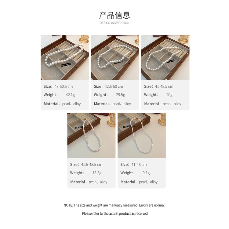 DREJEW สร้อยคอโซ่ ประดับไข่มุก ขนาดใหญ่ เข้ากับทุกการแต่งกาย สไตล์ฝรั่งเศส เรโทร เรียบง่าย แฟชั่นสําหรับผู้หญิง thumbnail 10