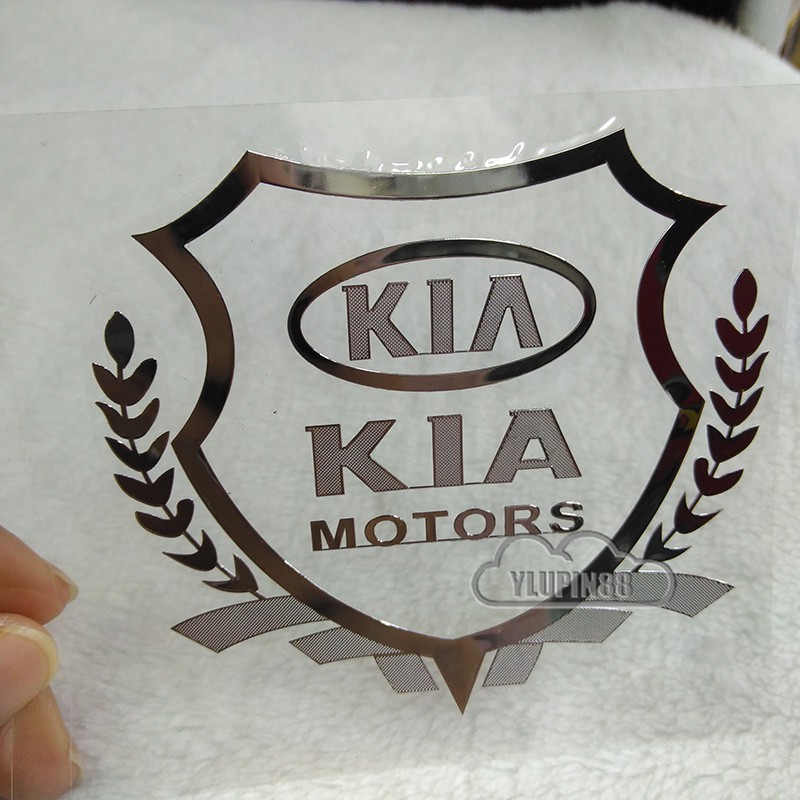 สติกเกอร์ฟิล์มโลหะ รูปตราสัญลักษณ์ VIP ดัดแปลง สําหรับติดตกแต่งด้านข้างประตู หน้าต่างรถยนต์ KIA จําน