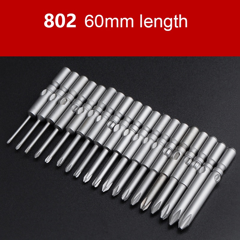10pc/lot 802 6mm Round Shank for DC Powered Electric Phillips Screwdriver Bit Hand Tools Cross bits 