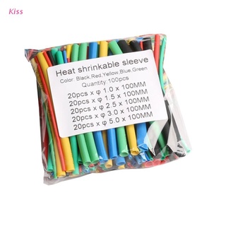 kiss 100pcs Electric Insulation Heat Shrink Tube Wire Shrink Wrap Assortment Kit