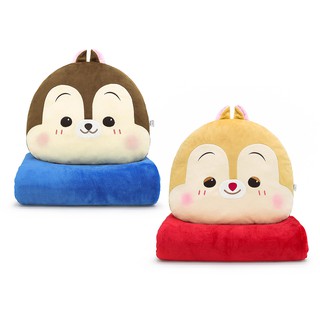 Disney ลิขสิทธิ์แท้ หมอนผ้าห่ม Chip / Dale : Cute นุ่มนิ่ม