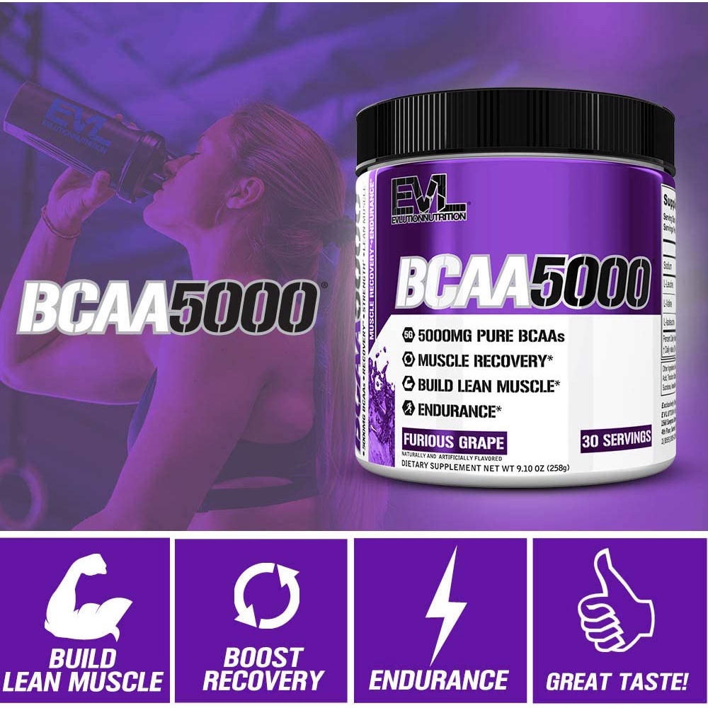 EVL BCAA 5000 รูปแบบผง (30Servings)  กรดอะมิโน