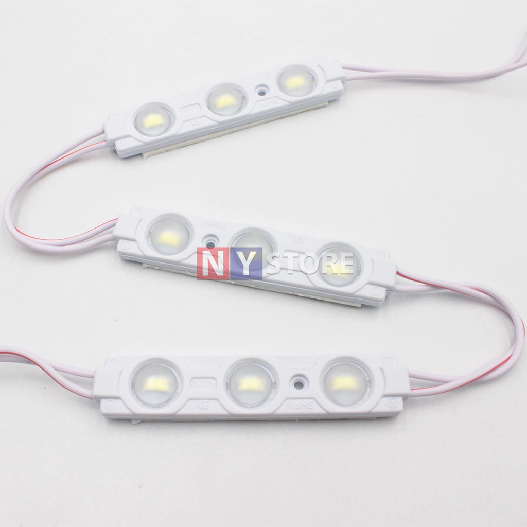 20ชิ้น ไฟโมดูล 5730 1.5w ขนาด 72*15mm DC12v 3เม็ดไฟ SMD หลอดไฟLED Module ไฟสว่าง ไฟป้ายอักษร