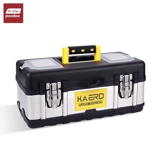 poodoo กล่องเก็บเครื่องมือช่าง สแตนเลส กล่องเก็บอุปกรณ์ toolbox สำหรับเก็บงานช่างและงานทั่วไป