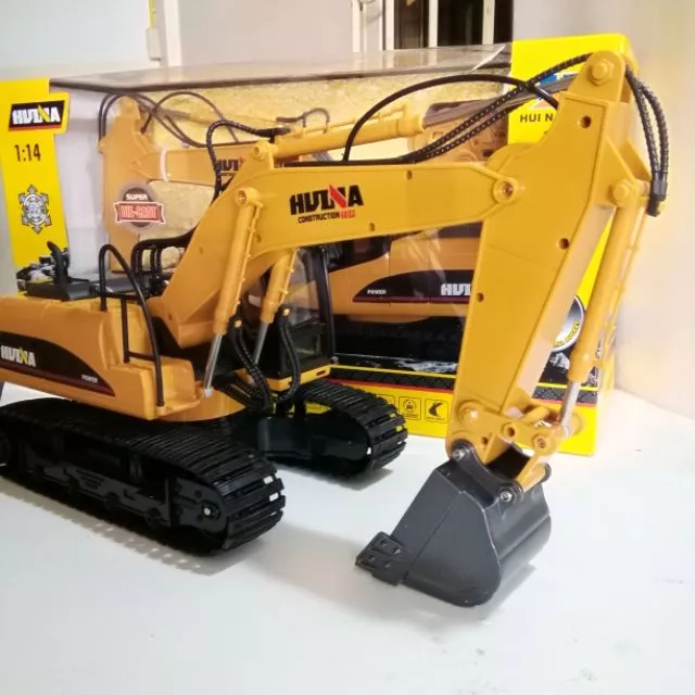 รถบังคับ HUINA-1550 บุ้งกี๋เหล็ก รถแบลคโฮล์ บังคับวิทยุ ทำงานได้สมจริง บุ้งกี๋เป็นเหล็ก ขนาด 1/14 HUINA TOYS 1550 thumbnail 4