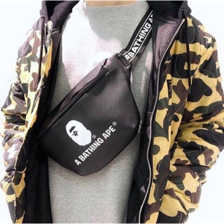 (แท้100%/พร้อมส่ง) Bape waist bag คาดอก