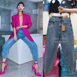 JH1593#ยีนส์ขาจั๊มมีS-XL #jeans house