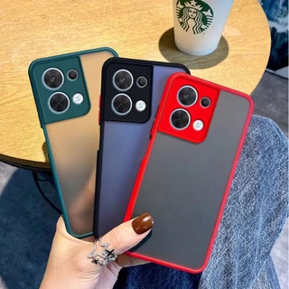 ตรงรุ่นขอบสีผิวด้าน เคสกันกระแทก ขอบนิ่ม OPPO Reno 8T 8 7 6 6Z 5 Reno8 Reno7 Reno6 Reno5 Pro+ PLus 4G 5G 2023