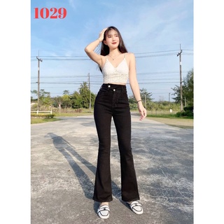 💥New Collection 💥  1029#กางเกงยีนส์ขาม้า งานใหม่ ฮิตสุดๆ เอวสูงเก็บทรงสวย