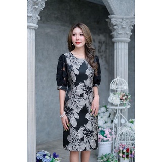 ชุดเดรสมาใหม่ผ้าทอลายในตัวสวยมากสาวอวบใส่ได้