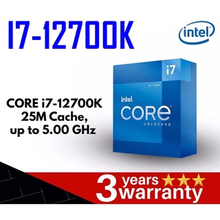 CPU (ซีพียู) 1700 INTEL CORE I7-12700K 3.6 GHz รับประกัน 3 - Y