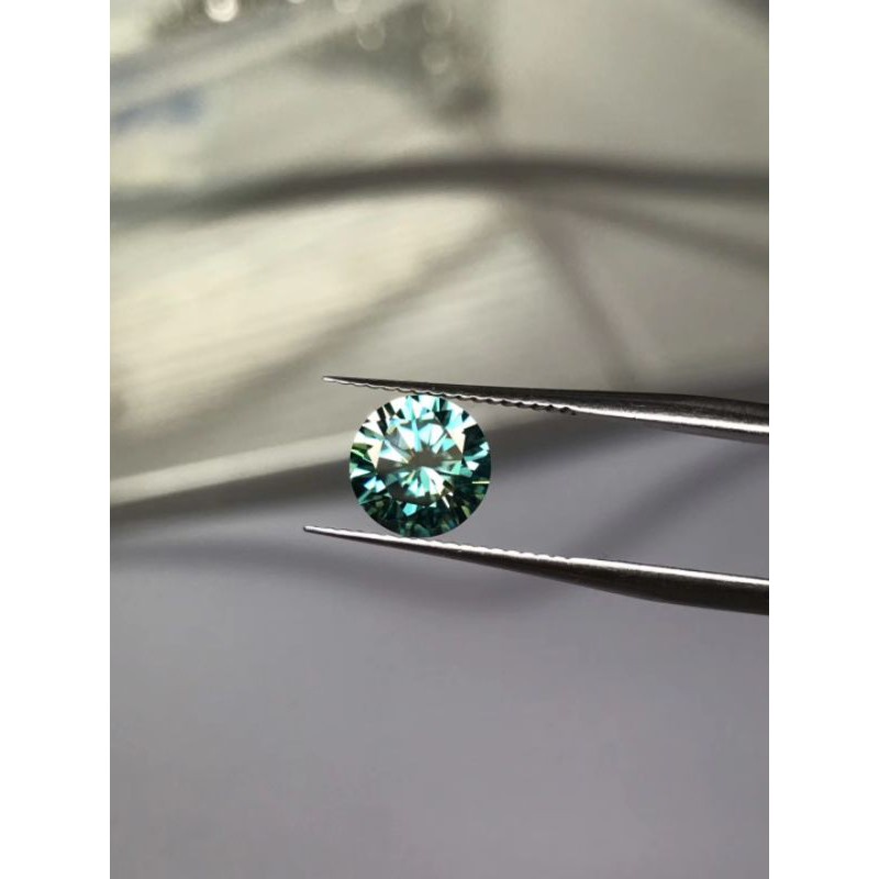 Green & blue Moissanite diamond 1CT-5 CT for fine jewelry making
