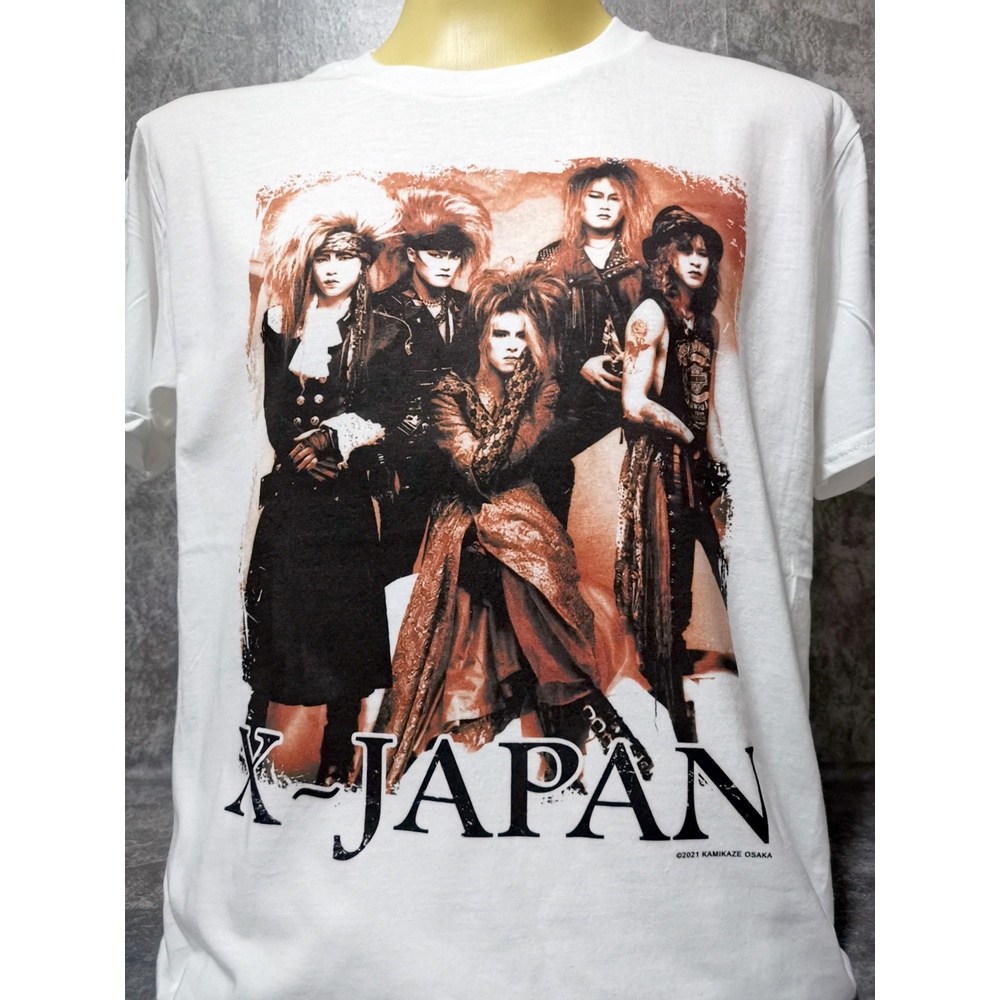 [2022]ผ้าฝ้ายคอกลมเสื้อวงนำเข้า X-Japan Yoshiki Hide Glam Metal Kiss Guns N Roses Metallica AC/DC Style Vintage T-Shirtf