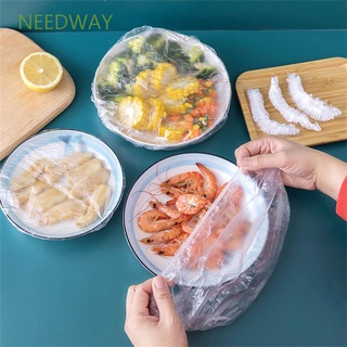 Needway ฝาครอบพลาสติกยืดหยุ่นสําหรับครอบอาหารผลไม้ 100 ชิ้น