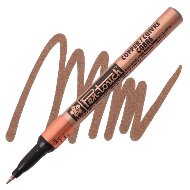 ปากกาเพ้นท์ EF หัวเล็กพิเศษ Sakura Pen-Touch Paint Marker 0.7 mm สีทอง/สีเงิน/สีขาว