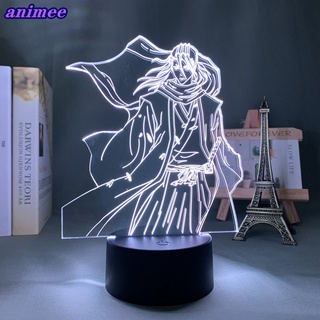โคมไฟอะคริลิค Led ลายอนิเมะ Bleach Byakuya Kuchiki 3d สุดเท่ ของขวัญวันเกิด สําหรับตกแต่งห้องนอน