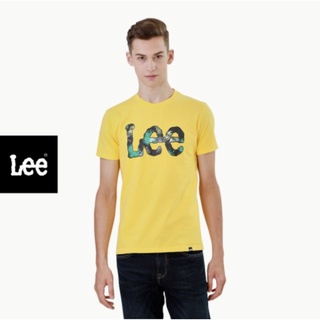 237 บาท ราคาป้าย 890 บาท LEE ไซร์  XXL เสื้อยืดแขนสั้นผู้ชาย/ผู้หญิง เสื้อยืดสีเหลือง