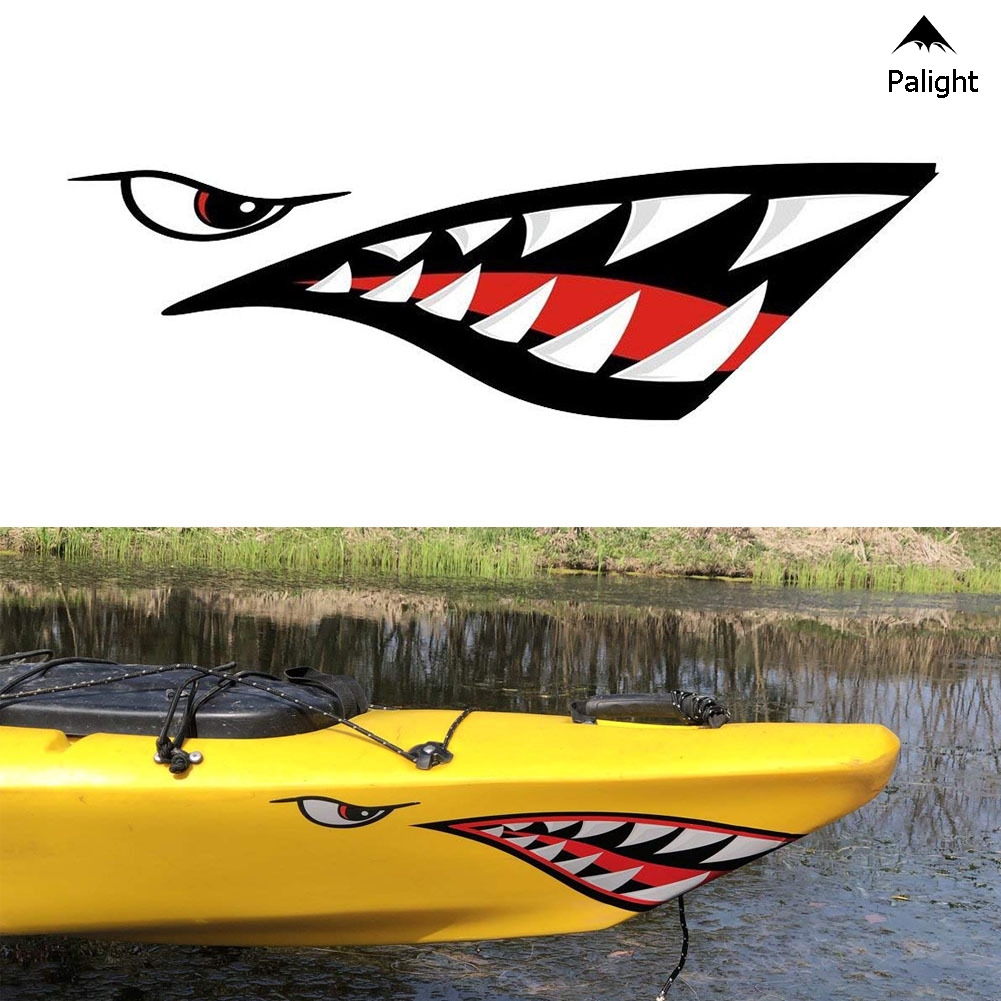 pa shark mouth สติ๊กเกอร์สะท้อนแสงสําหรับติดตกแต่งรถยนต์เรือคายัครถบรรทุก