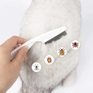 Pet Space หวีสัตว์เลี้ยง หวีสเตนเลส หวีสางเห็บหมัด สําหรับกําจัดหมัดขนสัตว์เลี้ยง