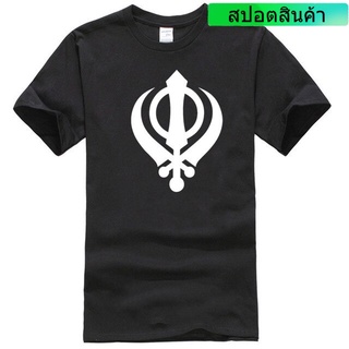 เสื้อยืด พิมพ์ลาย SIKH KHANDA SYMBOL india punjabi สําหรับผู้ชาย