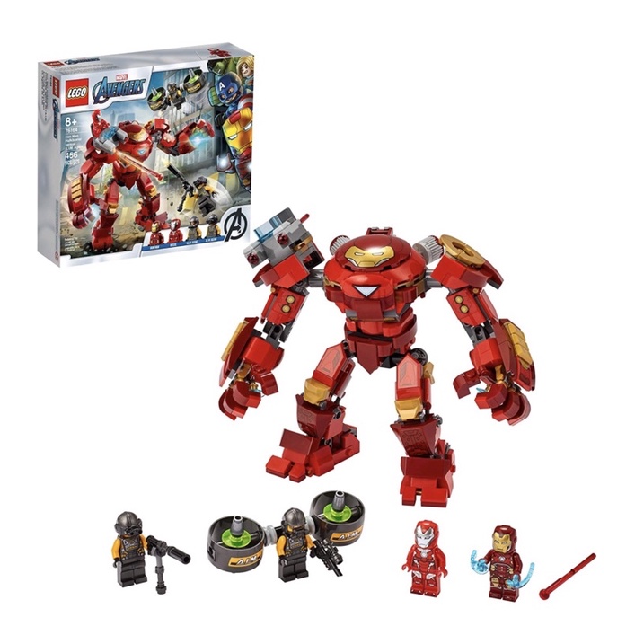 LEGO Marvel Avengers Iron Man Hulkbuster Versus A.I.M. Agent 76164, Cool, Interactive, Brick-Build Avengers (456 Pieces)