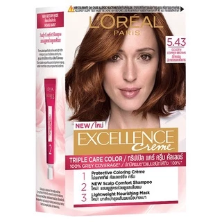 LOREAL PARIS EXCELLENCE CREME[โฉมใหม่] ลอรีอัล ปารีส เอกซ์เซลเลนซ์ ครีม แอดวานซ์ ทริปเปิล แคร์ ครีม คัลเลอร์