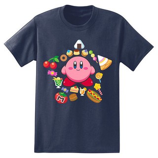 แฟชั่นไซส์เด็กหญิง Kirby Elements เสื้อยืด Nwt ใบอนุญาตบุรุษ Mens T-Shirts Navy Blue