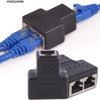 1 ถึง 2 LAN Ethernet Network Extender Adapter ปลั๊กต่อ Splitter สำหรับ RJ45